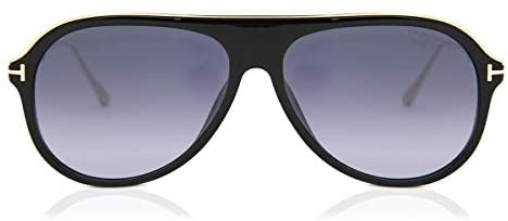 Tom Ford FT0624 01C Shiny Black Nicholai Pilot Sunglasses Lens Category 3 Size