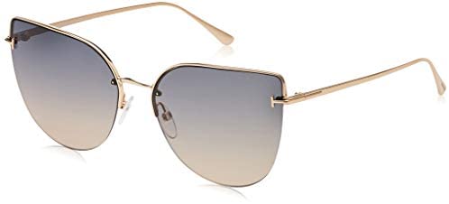 Tom Ford FT0652 28B Shiny Rose Gold FT0652 Cats Eyes Sunglasses Lens Category 2