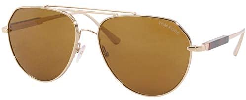 Tom Ford FT0670 - 28E Sunglasses Gold Frame w/ Brown Lens 61mm