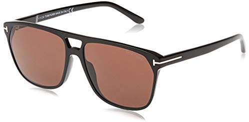 Tom Ford FT0679 01E Shiny Black Shelton Square Sunglasses Lens Category 3 Size, 59mm
