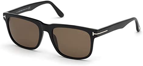 Tom Ford FT0775 01H Shiny Black Stephenson Square Sunglasses Polarised Lens Cat
