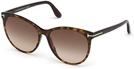 Tom Ford FT0787 52F Dark Havana Maxim Round Sunglasses Lens Category 2 Size 59m