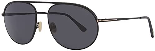 Tom Ford GIO FT 0772 Matte Black/Smoke 59/17/140 men Sunglasses