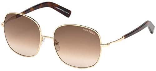 Tom Ford Georgina Gold / Brown Lens Sunglasses