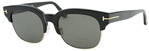 Tom Ford Harry-02 FT0597 01D Men Black Polarized Square Sunglasses