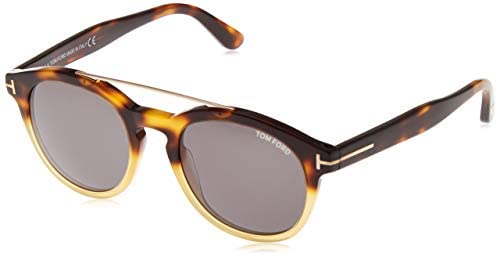 Tom Ford Mens Newman Tortoise Signature Round Sunglasses Brown O/S