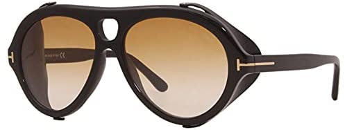 Tom Ford NEUGHMAN FT 0882 Shiny Black/Grey Orange Shaded 60/15/145 men Sunglasses