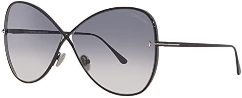 Tom Ford NICKIE FT 0842 Shiny Black/Dark Grey Shaded 66/9/135 women Sunglasses