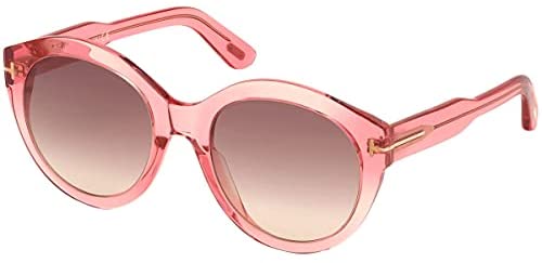 Tom Ford ROSANNA FT0661-72F SUNGLASSES Pink Frame w/Brown 54mm