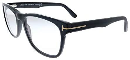 Tom Ford Soft FT5662-B 001 Shiny Black Plastic Square Eyeglasses 54mm
