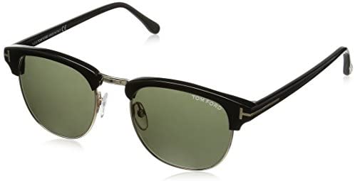 Tom Ford Sunglasses - Henry / Frame: Shiny Black with Green Gradient Lens