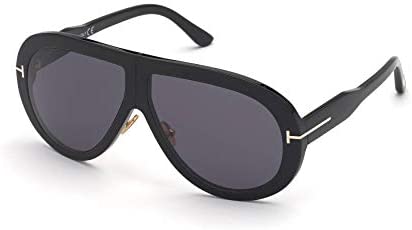 Tom Ford TROY FT 0836 Shiny Black/Grey 61/10/140 unisex Sunglasses