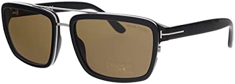 Tom Ford sunglasses (FT-0780-S 01J) Shiny Black - Palladium - Brown lenses