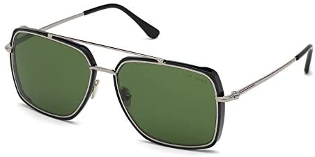 Tom Ford sunglasses Lionel (FT-0750-S 01N) Shiny Black - Palladium - Green lenses