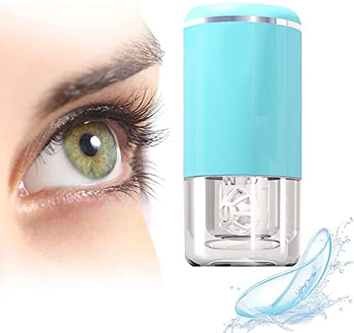 Ultrasonic Contact Lens Cleaner, Intelligent Cleaning Machine for Soft and Rigid (RGP) Contact Lenses, Blue
