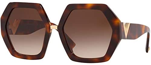 Valentino VA4053 501113 Havana VA4053 Square Sunglasses Lens Category 3 Size 57