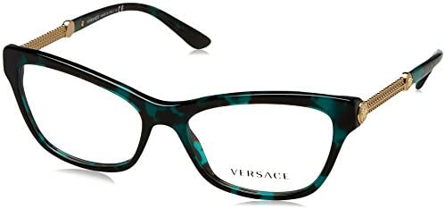 Versace Glasses Frames 3214 5076 Green Havana Womens 54mm