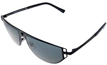 Versace VE 2213 100987 Black Metal Cat-Eye Sunglasses Grey Lens