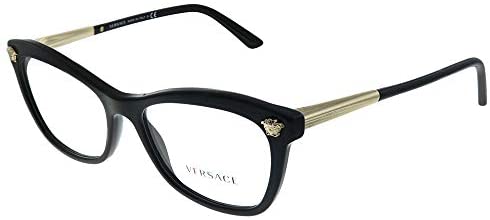 Versace VE 3224 GB1 Black Plastic Cat-eye Eyeglasses 54mm