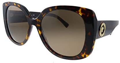 Versace VE 4387 108/73 Havana Plastic Rectangle Sunglasses Brown Lens