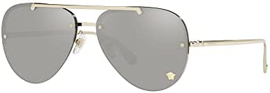 Versace VE2231 Sunglasses - (12526G) Pale Gold/Light Gray Mirror Silver - 60mm
