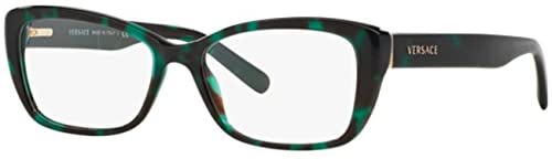 Versace VE3201 Eyeglass Frames 5076-52 - Green Havana VE3201-5076-52