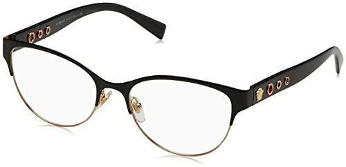 Versace Women's VE1237 Eyeglasses Black/Gold 53mm