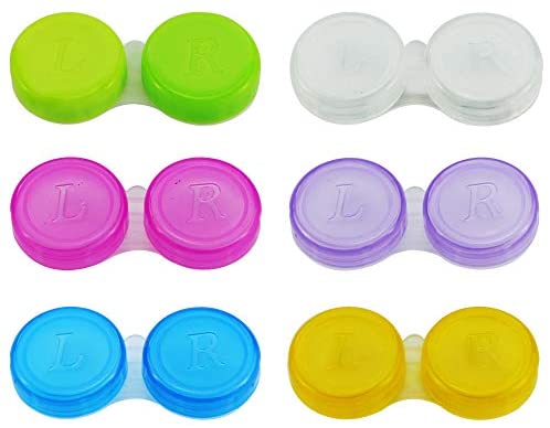 WFPLUS 30 Pack Colorful Contact Lens Case - Bulk Eye Lense Cases, Holder Container Case