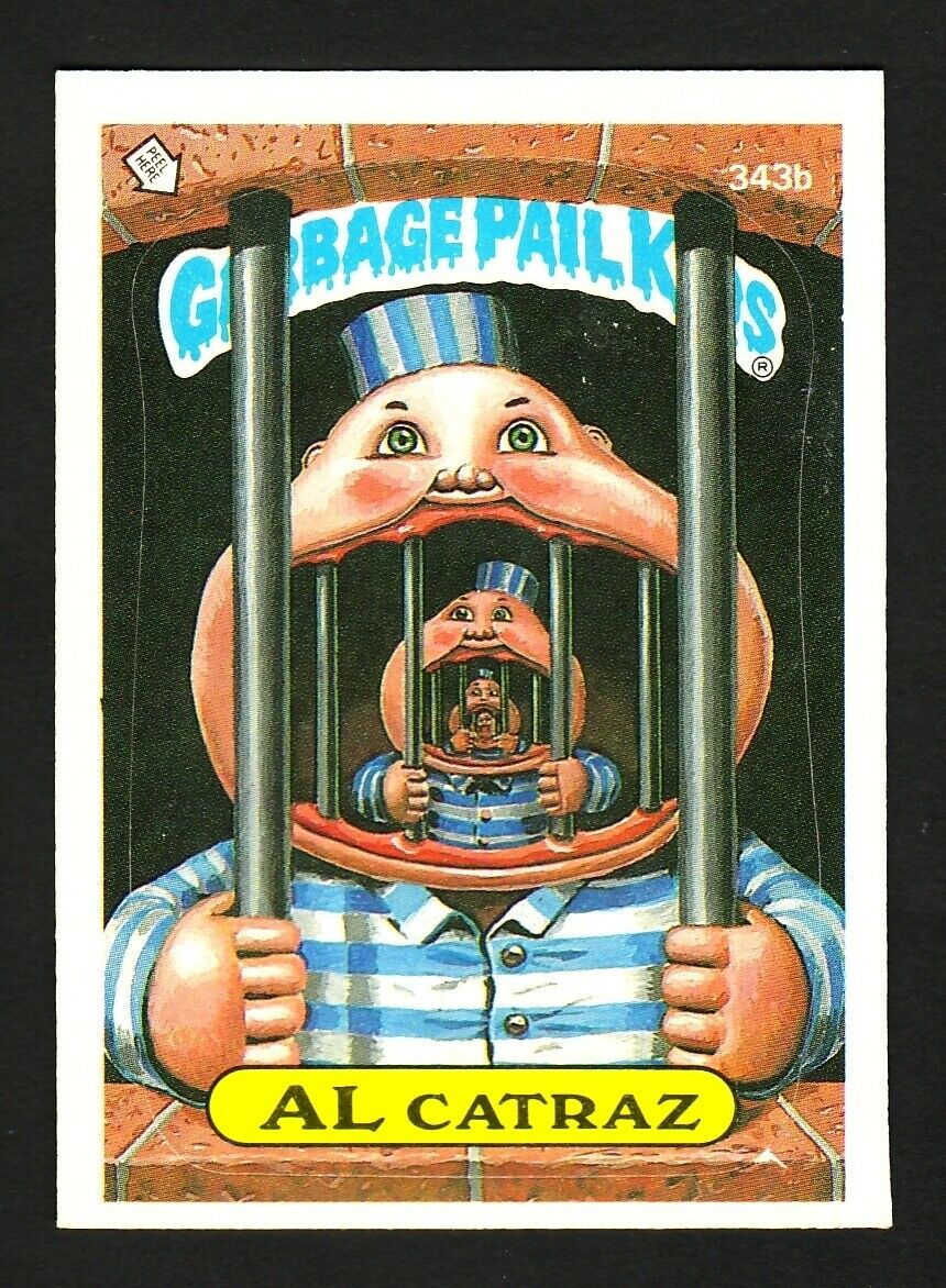 GARBAGE PAIL KIDS SERIES 9 1987 TOPPS TRADING CARD 343B AL CATRAZ