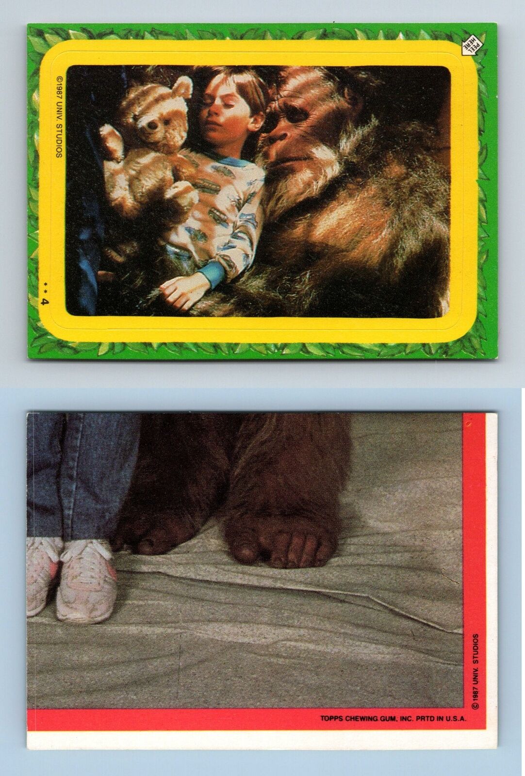 Harry & The Hendersons #4 Topps 1987 Trading Card / Sticker