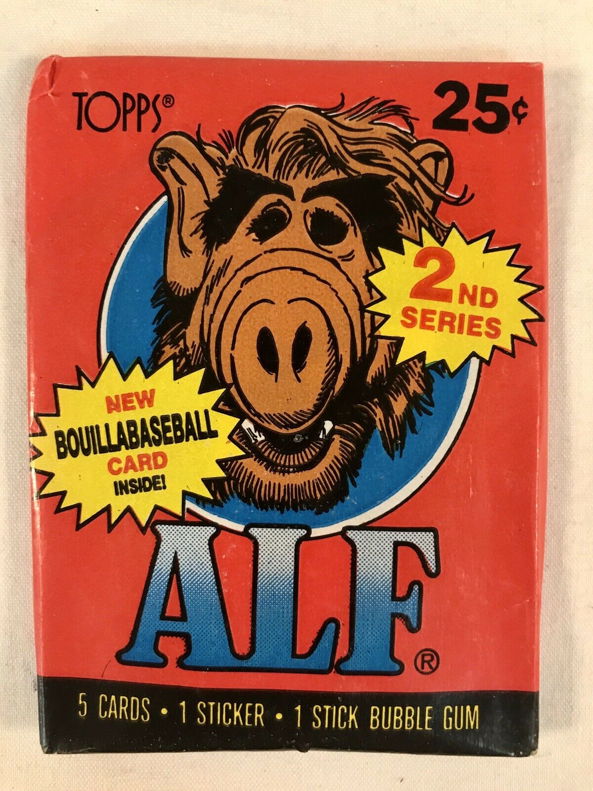 (12) ALF Trading Card 2nd Series UNOPENED WAX PACKS Tops 1987 ~ CAT EATING ALIEN