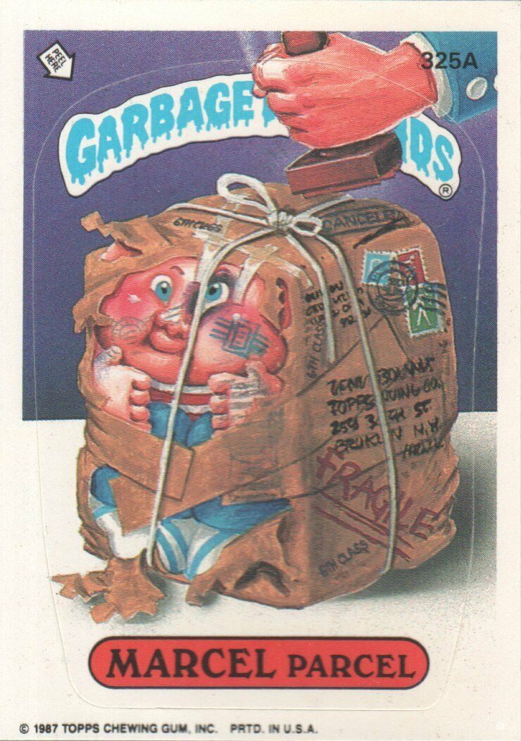 1987 Garbage Pail Kids Trading Cards #325a Marcel Parcel