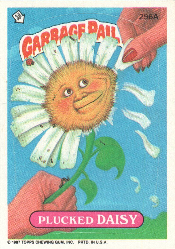 1987 Garbage Pail Kids Trading Cards #296a Plucked Daisy