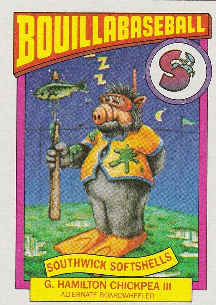 1987 ALF SERIES 1 BOUILLABASBALL SINGLE TRADING CARD #4B