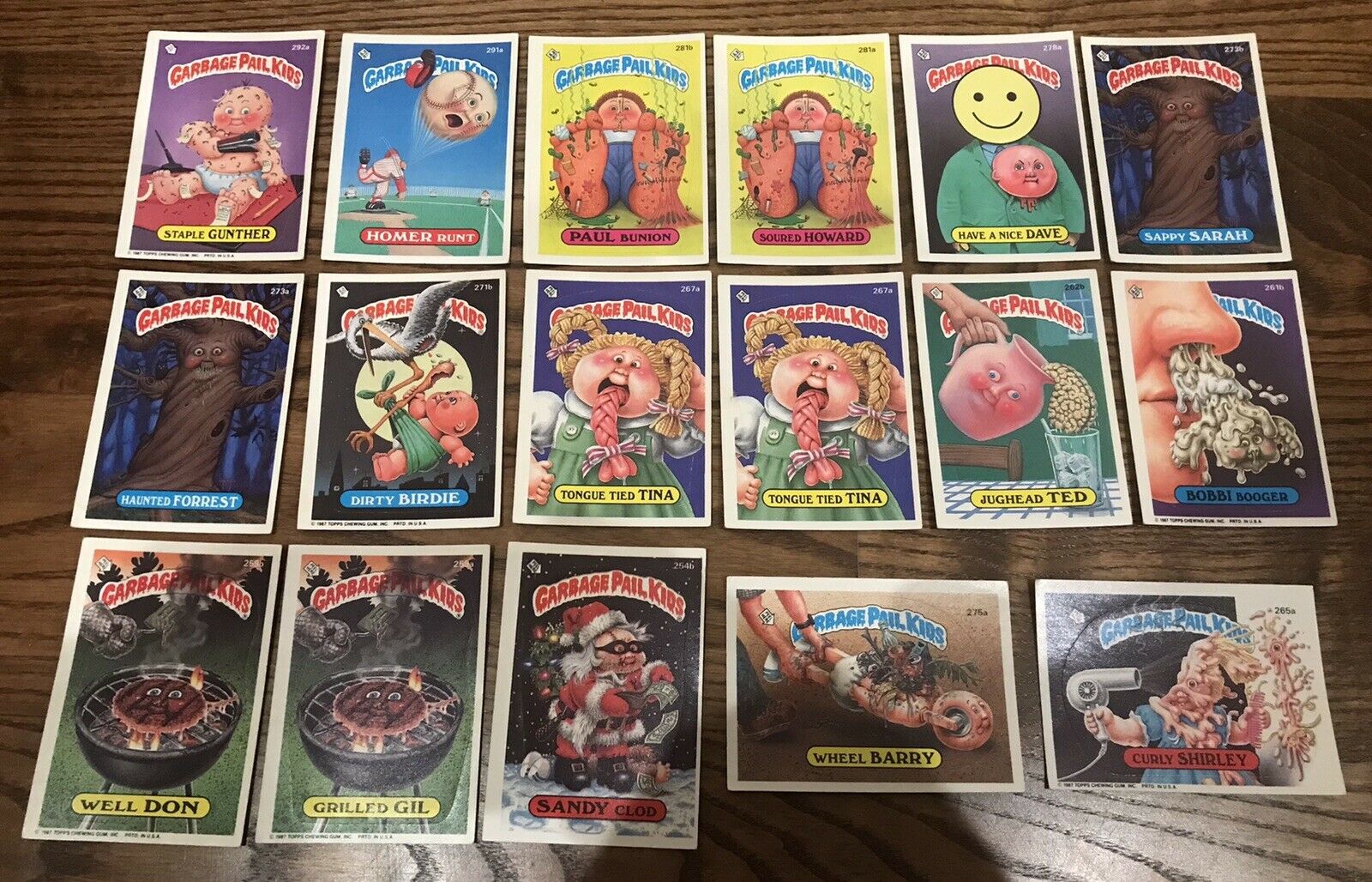17 1987 Topps Garbage Pail Kids Original Series 7 Trading Cards! GPK OS7