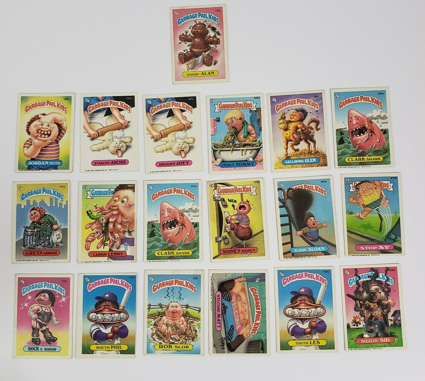 Vintage GARBAGE PAIL KIDS lot of 19 Trading cards