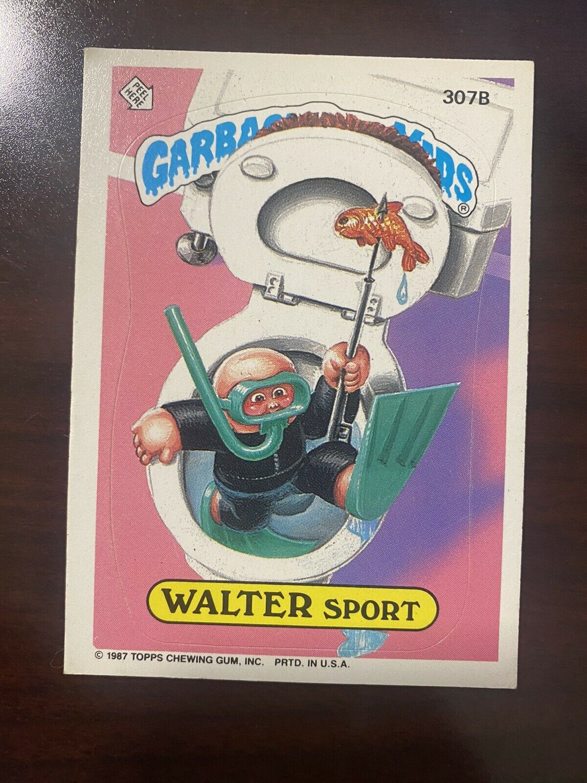 Garbage Pail Kids trading card # 307 B WALTER Sport 1987 Topps