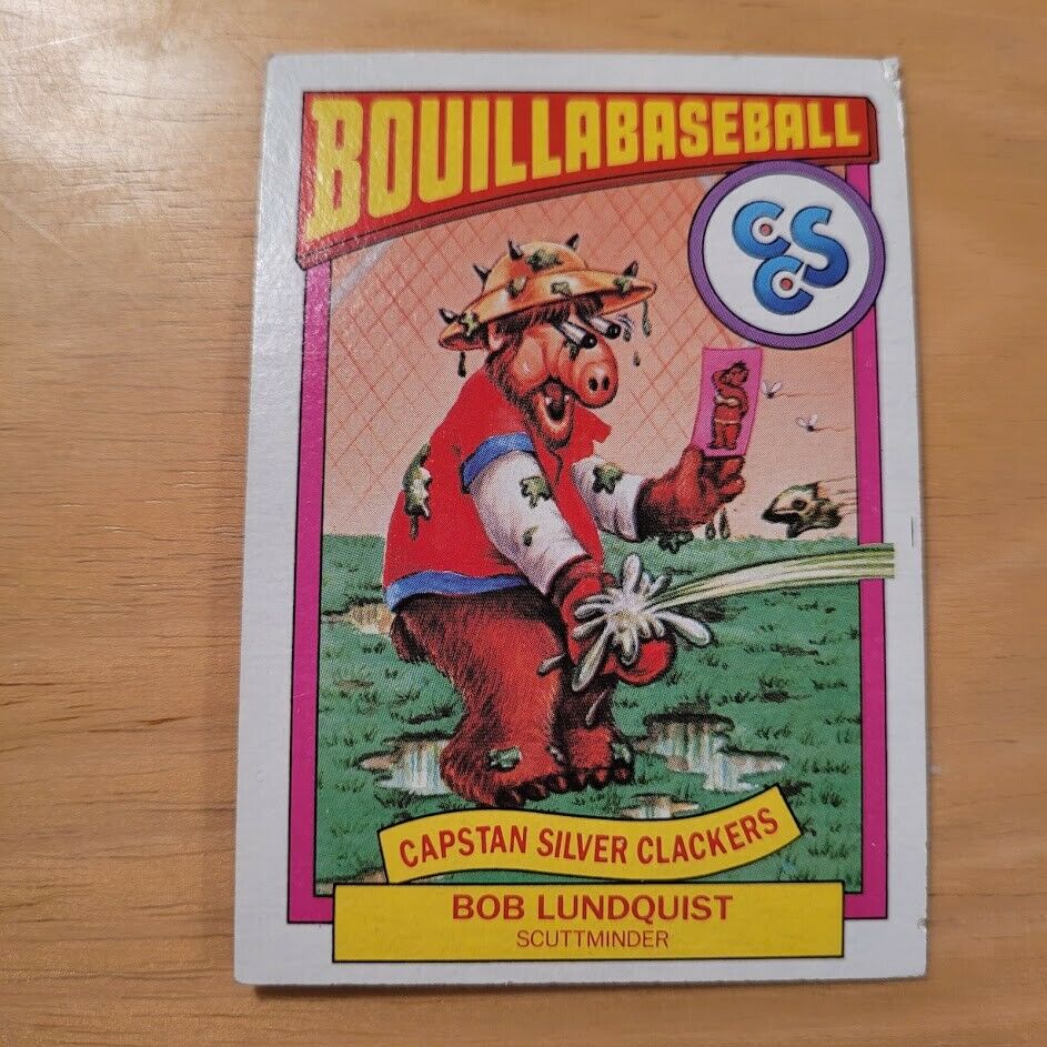 1987 Alf Series Bouillabaseball Trading Card 5B Capstan Silver Clackers Topps