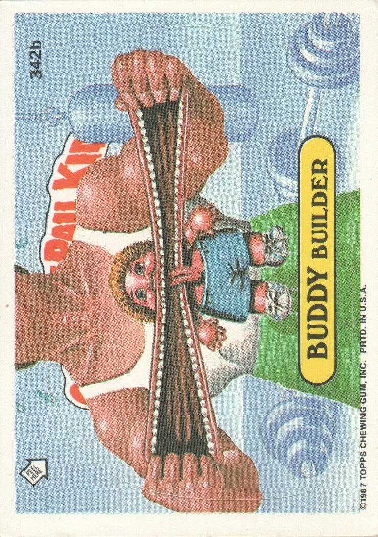 1987 Garbage Pail Kids Trading Cards #342b Buddy Builder