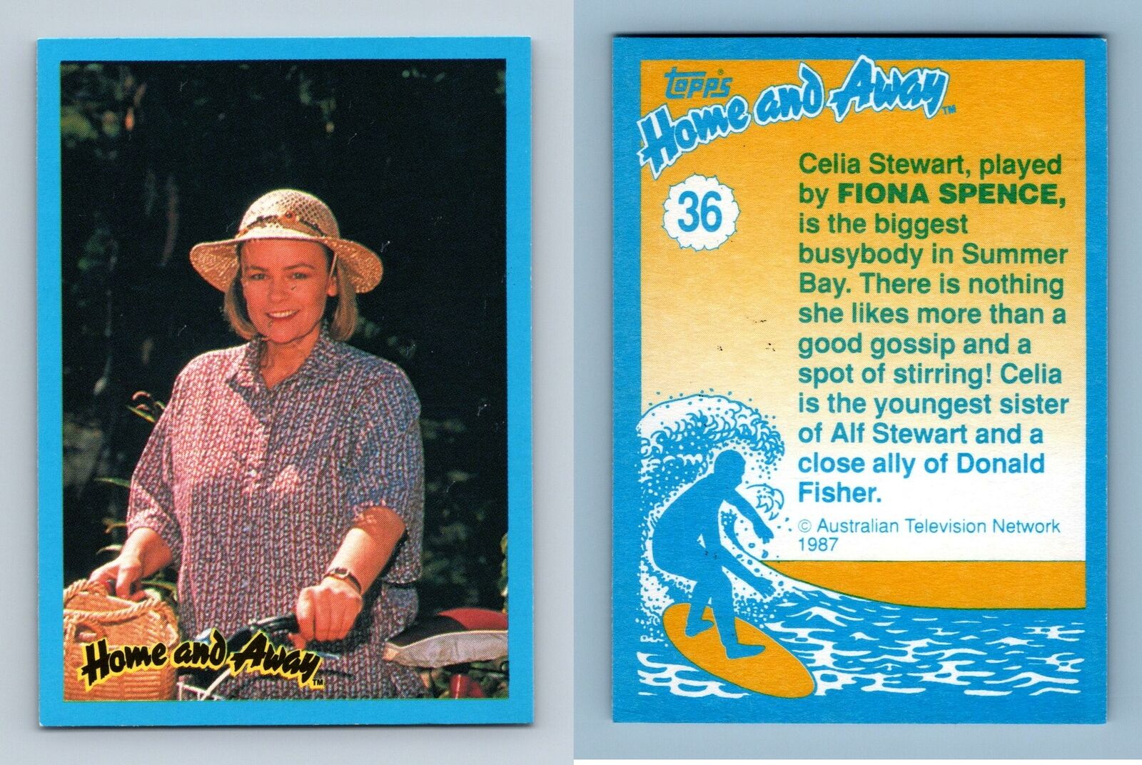 Celia Stewart #36 Home & Away 1987 Topps Trading Card