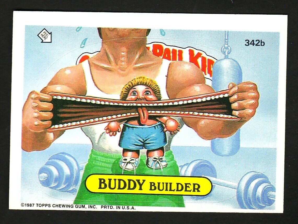 GARBAGE PAIL KIDS SERIES 9 1987 TOPPS TRADING CARD 342B BUDDY BUILDER