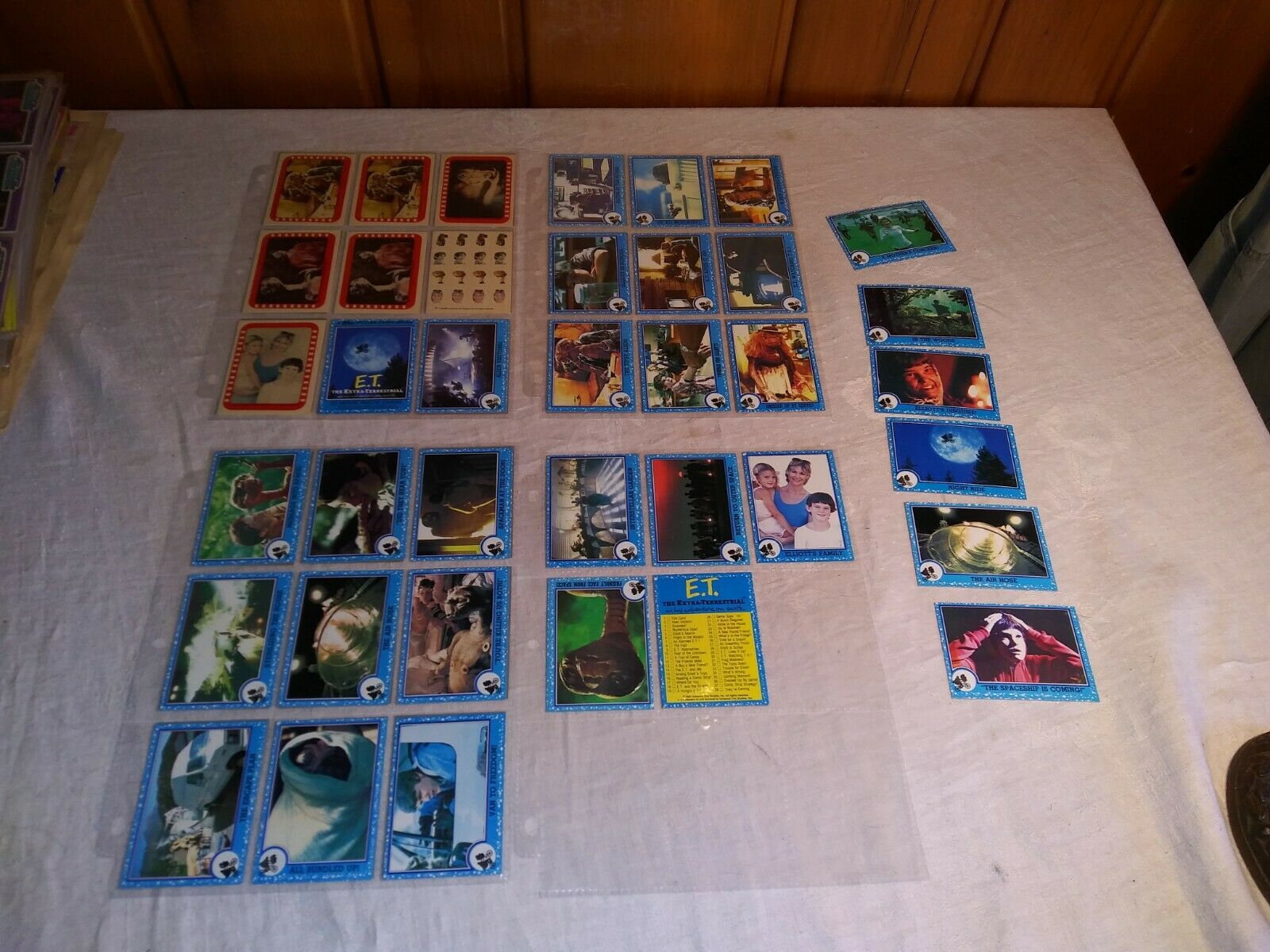 1982 TOPPS E.T. Trading Cards and Stickers lot of 64
