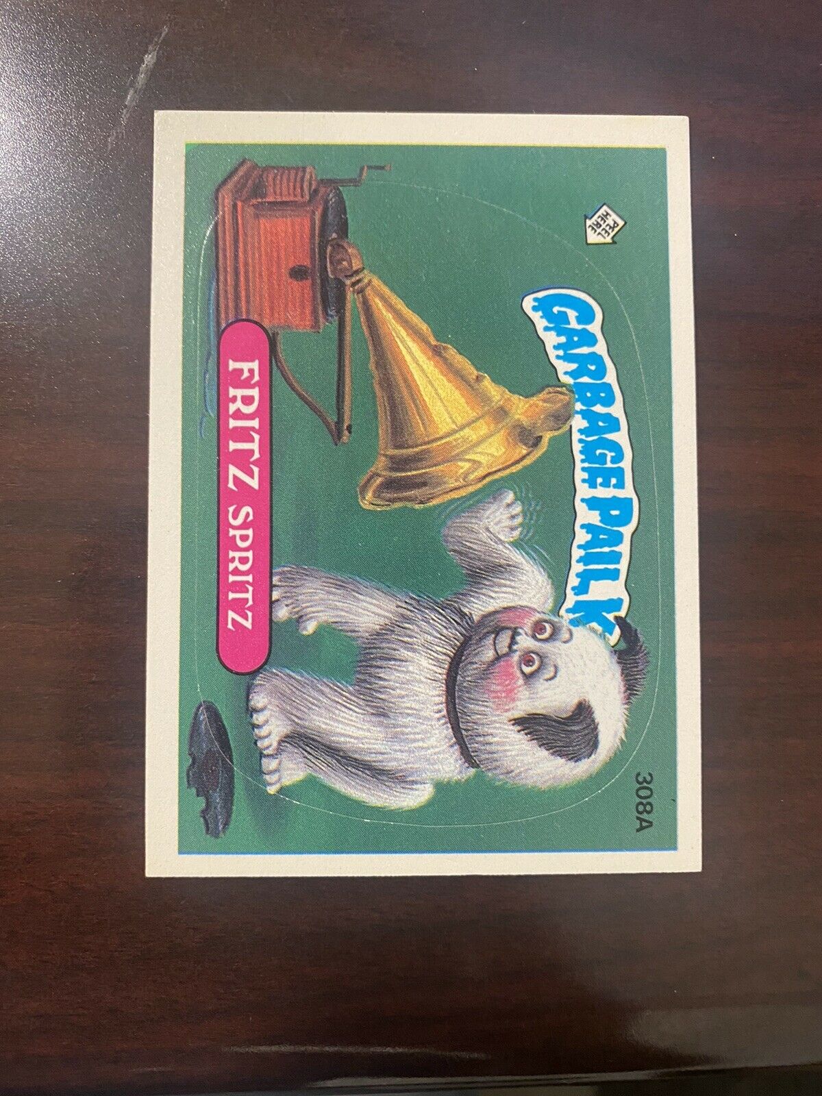 FRITZ Spritz 308A Vintage Garbage Pail Kids 1987 Series 8 Trading Card gpk