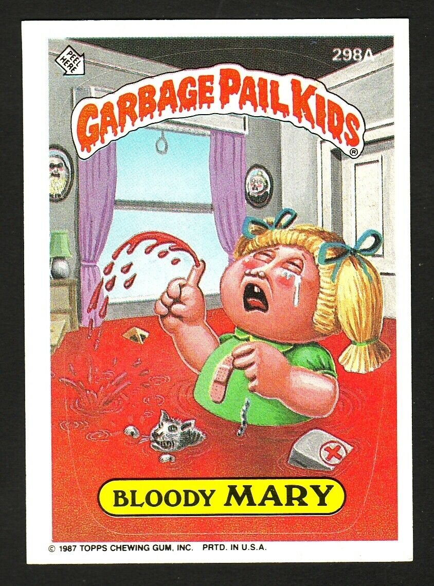GARBAGE PAIL KIDS SERIES 8 1987 TOPPS TRADING CARD 298A BLOODY MARY EDGE PIECE