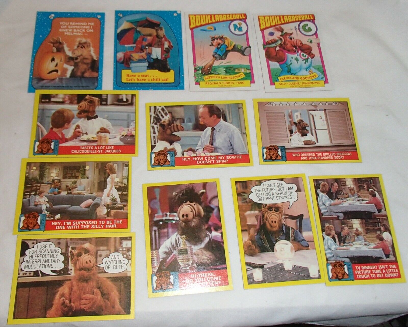 Lot of 12 ALF TV Show Trading Cards Topps 1987