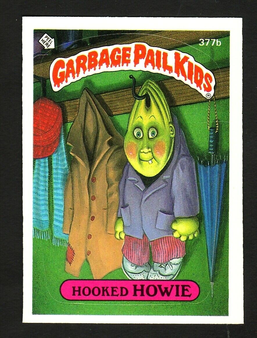 GARBAGE PAIL KIDS SERIES 9 1987 TOPPS TRADING CARD 377B HOOKED HOWIE