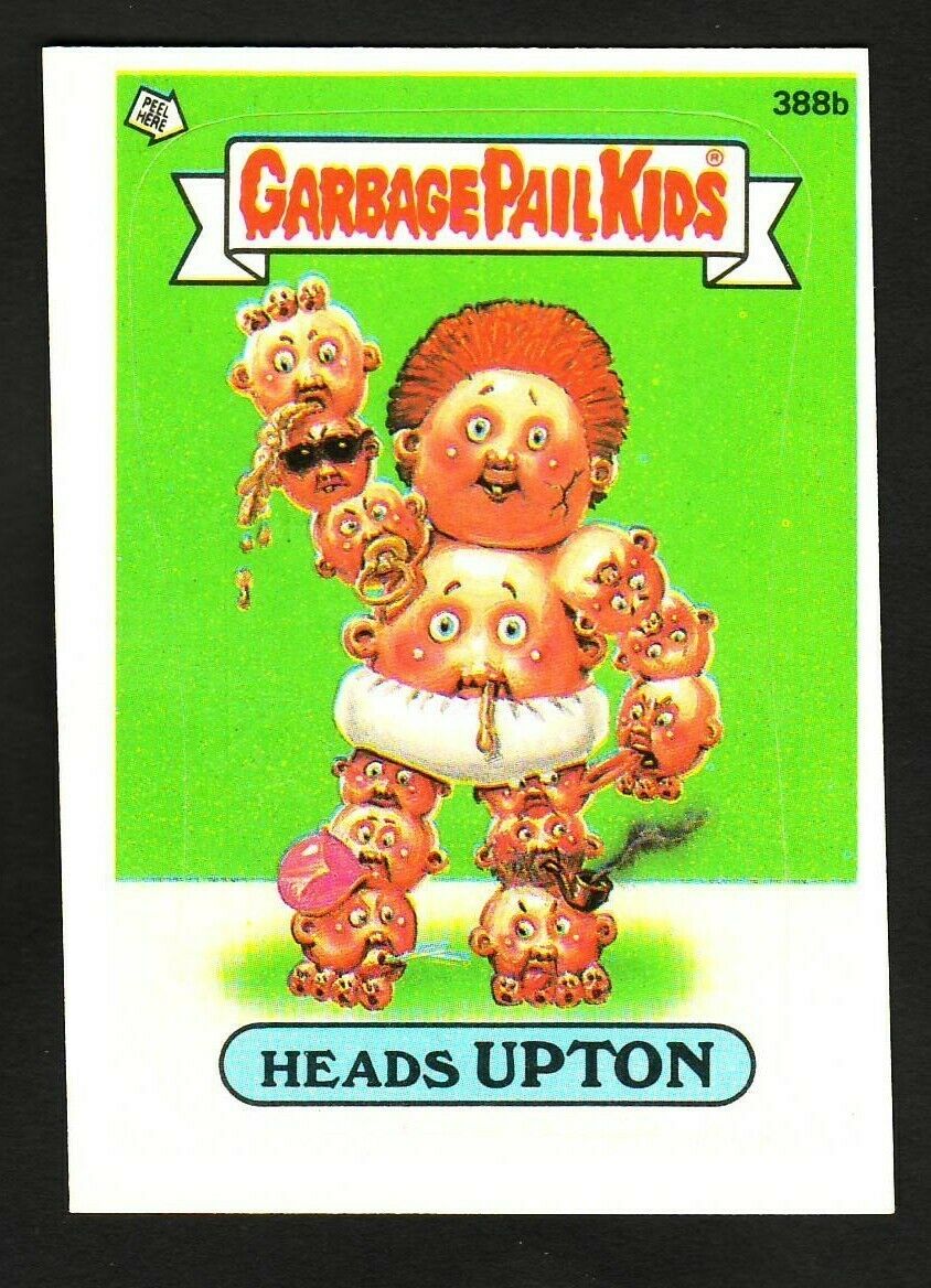 GARBAGE PAIL KIDS SERIES 10 1987 TOPPS TRADING CARD 388B HEADS UPTON