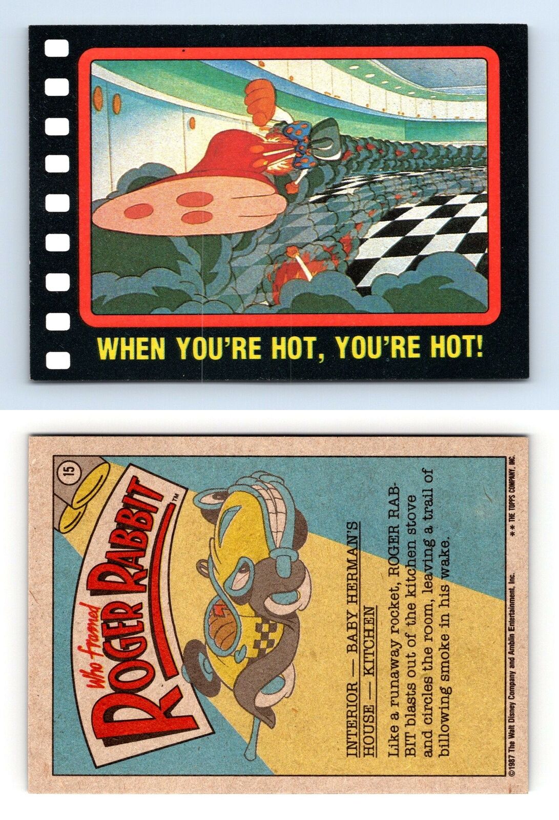 When You're Hot, You're Hot #15 Who Framed Roger Rabbit 1987 Topps Trading Card