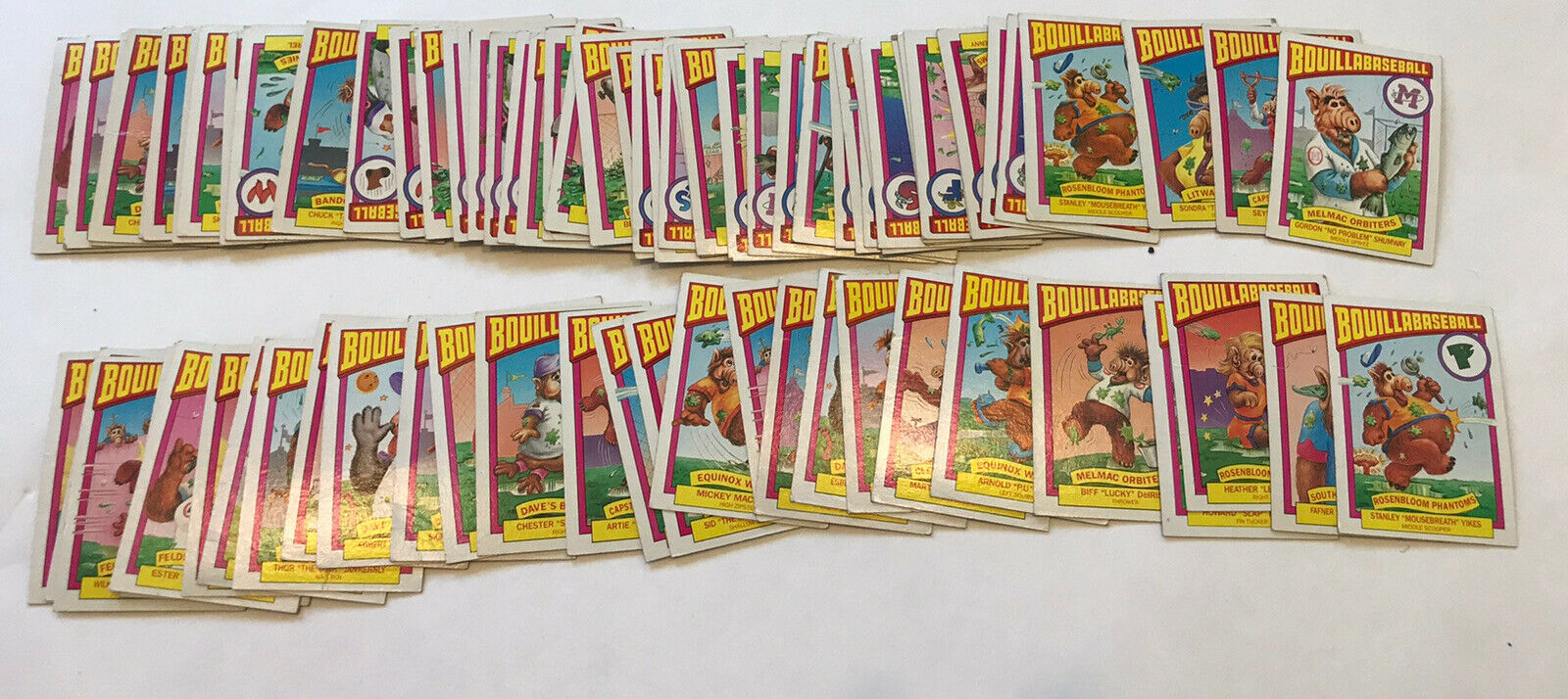 1987 ALF SERIES 1 BOUILLABASBALL LOT OF 80 TRADING CARDs