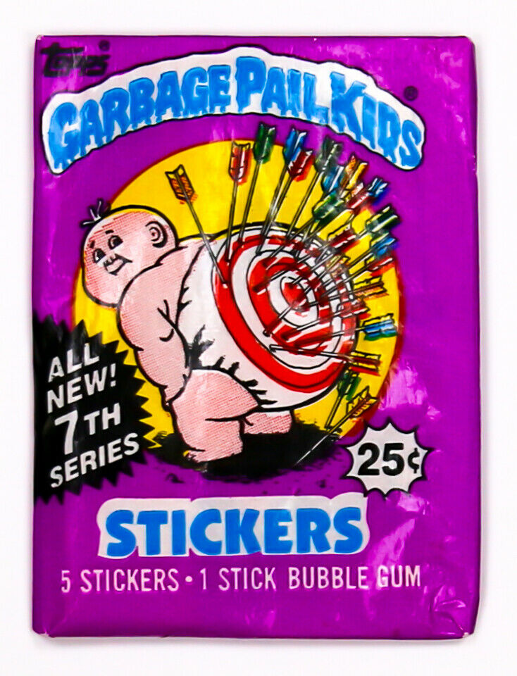 Garbage Pail Kids Series 7 Vintage Trading Cards Stickers ONE Wax Pack 1987 GPK